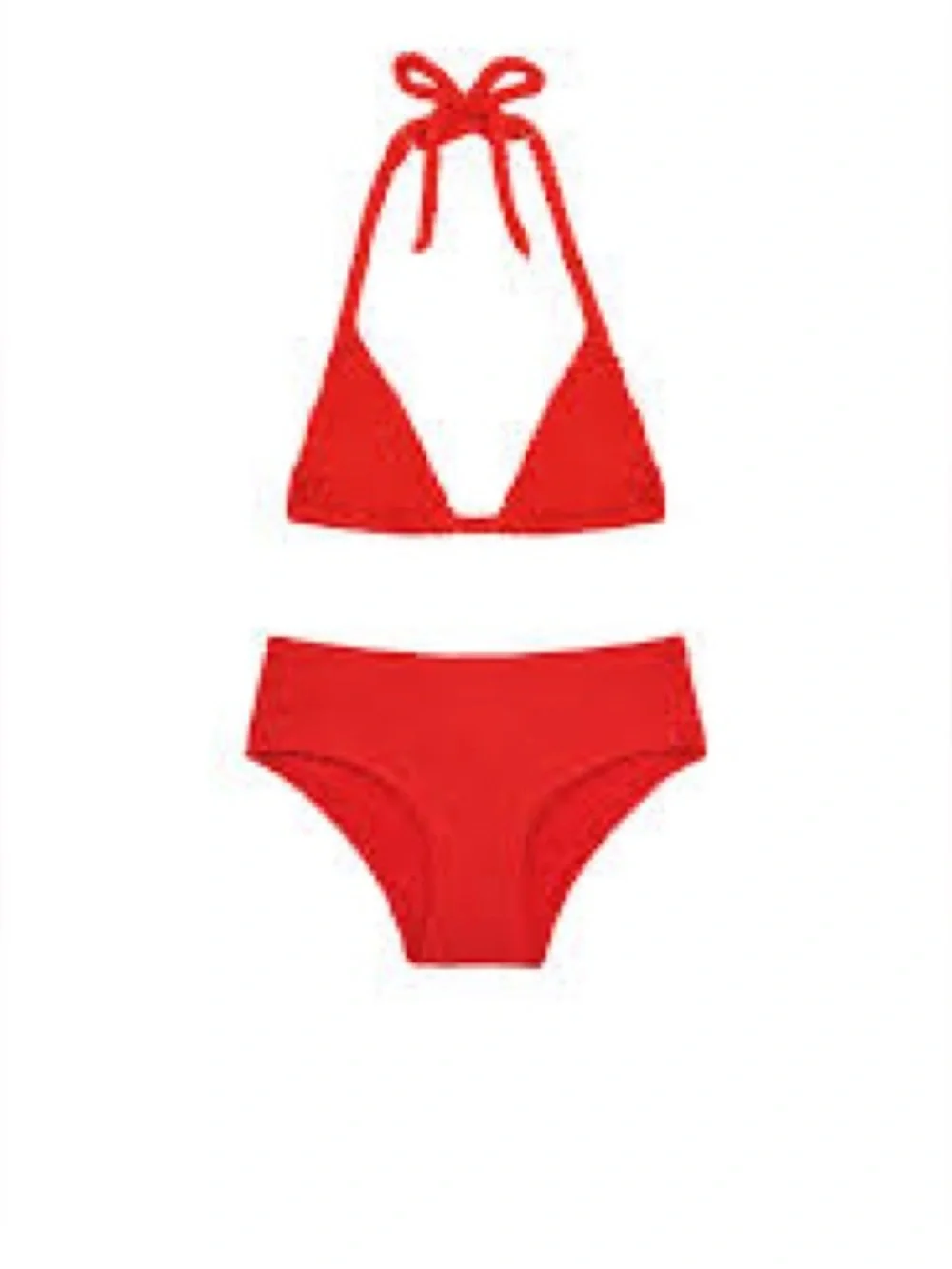 Monday Swimwear Girls Red Textured Two-Piece Bikini